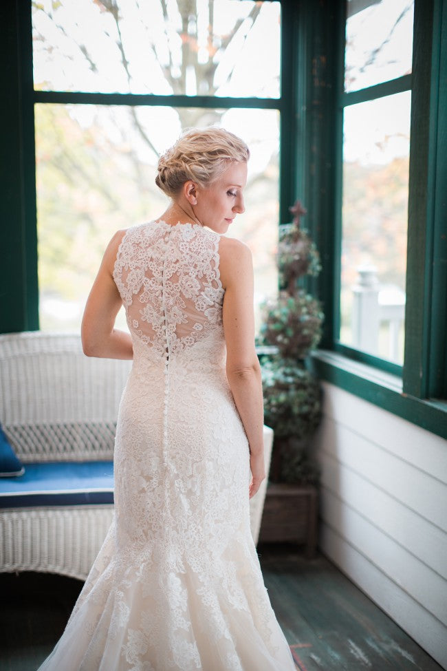 Allure Bridal Lace Trumpet Wedding Gown Rental Cedar Chest Boutique