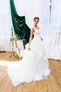 Truly Zac Posen Horsehair Tier Skirt Wedding Dress